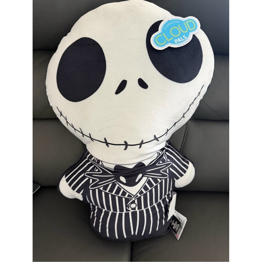 Cloud Pals Jack Skellington Plush - Black & White